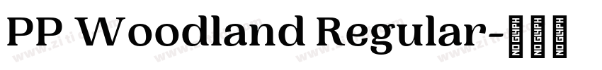 PP Woodland Regular字体转换